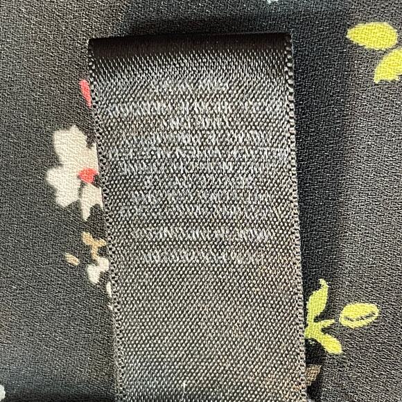 Express Black Floral Open Back Tank S - Picture 6 of 8